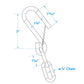 Trailer Safety Chain, Zinc Plated, 1/4in x 42in