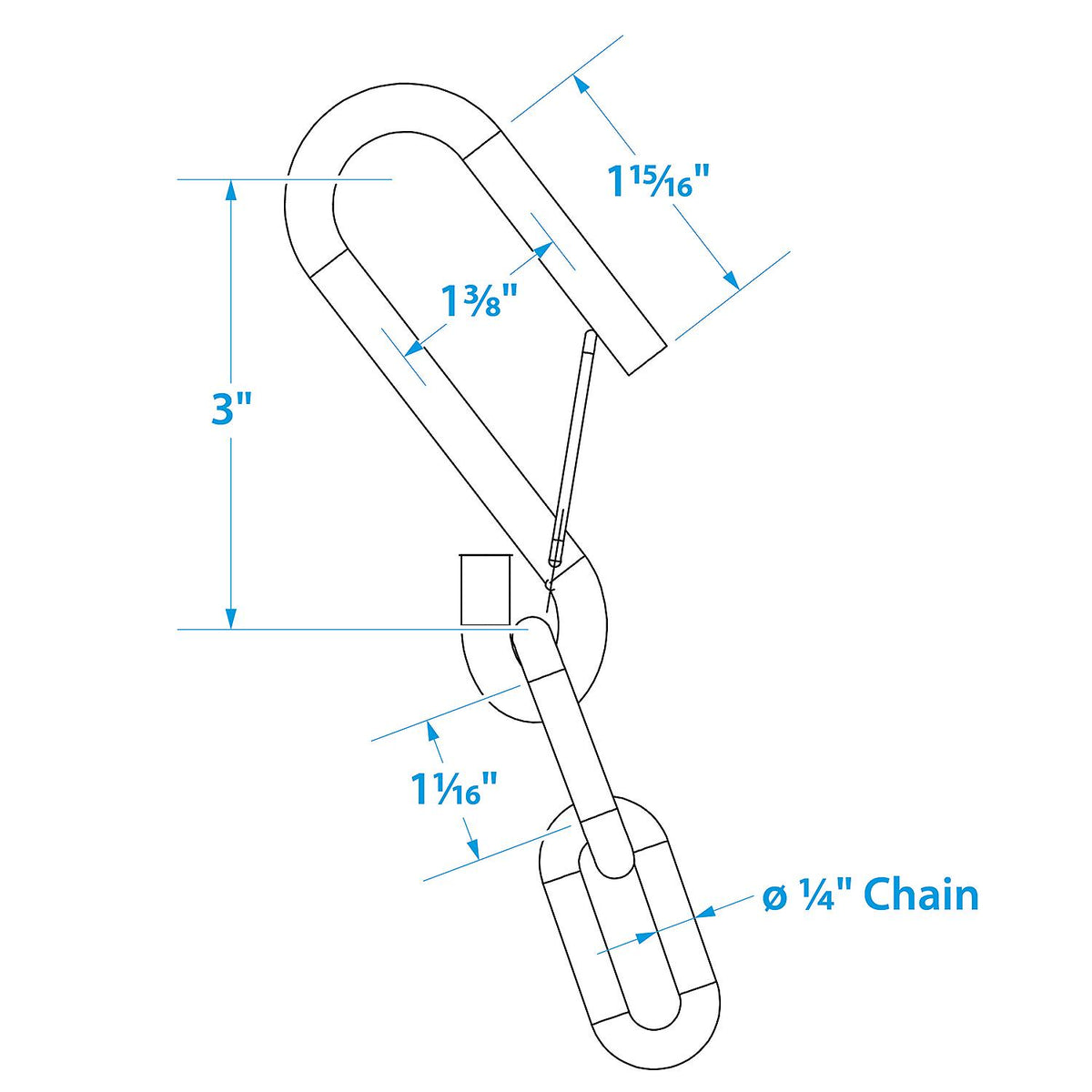 Trailer Safety Chain, Zinc Plated, 1/4in x 42in