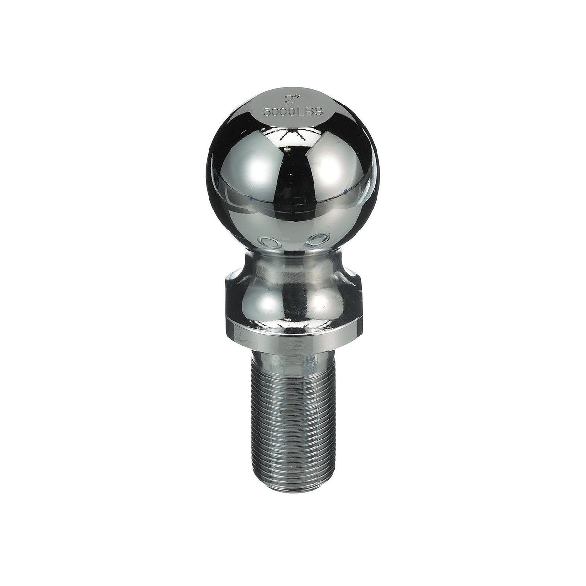 Chrome Plated Steel Trailer Coupler Ball, 2in x 3/4in x 1-1/2in