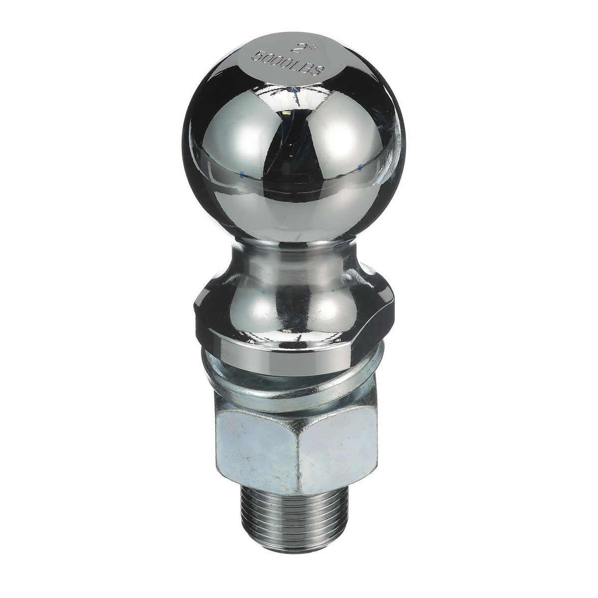 Chrome Plated Steel Trailer Coupler Ball, 2in x 3/4in x 1-1/2in