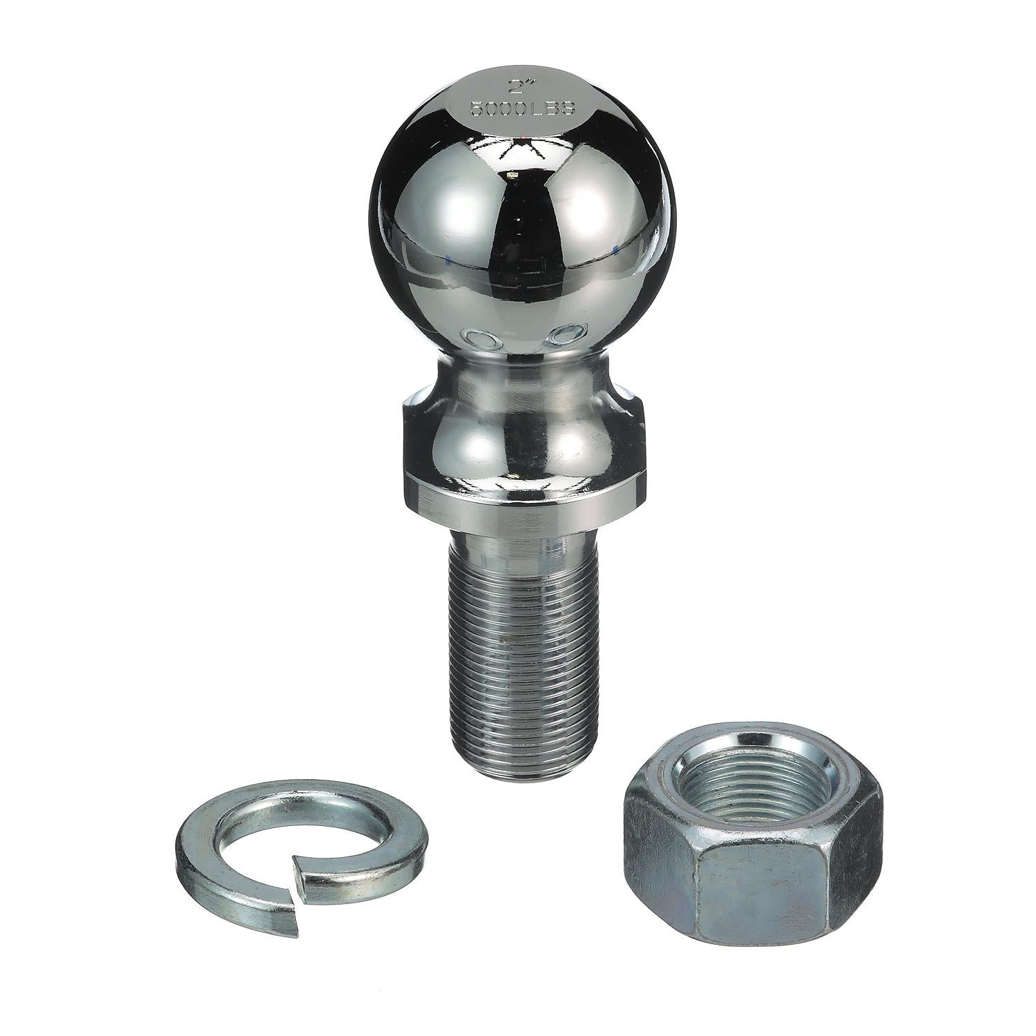 Chrome Plated Steel Trailer Coupler Ball, 2in x 1in x 2in