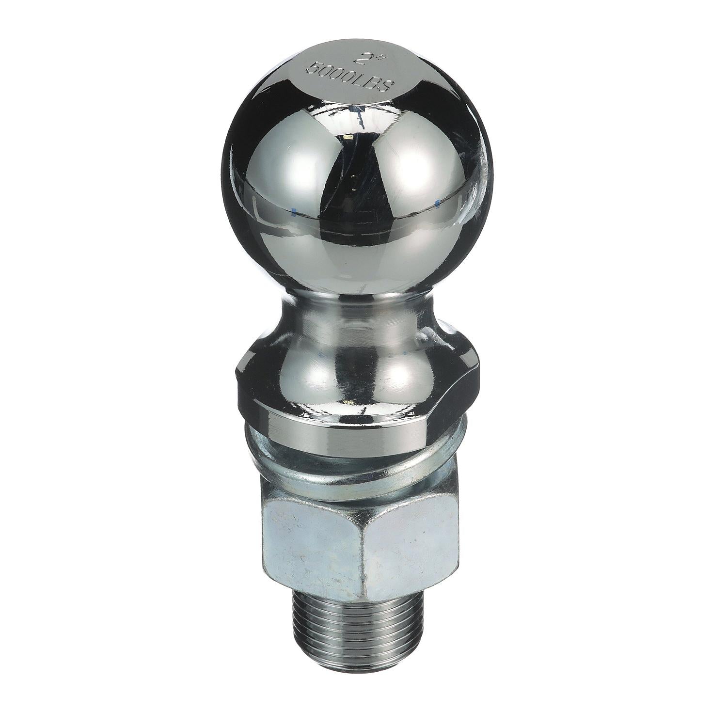 Chrome Plated Steel Trailer Coupler Ball, 2in x 1in x 2in