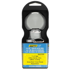 Chrome Plated Steel Trailer Coupler Ball, 2-5/16 in x 1in  x 2in