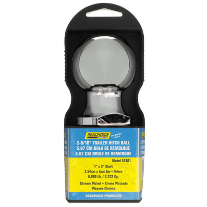 Chrome Plated Steel Trailer Coupler Ball, 2-5/16 in x 1in  x 2in