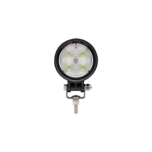 LED Flood Beam Round Work Light, 12/24V, Black Housing, 4 LEDs