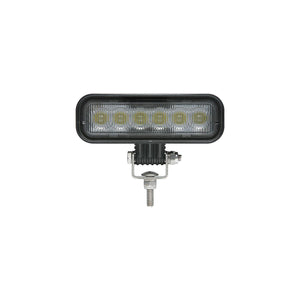 LED Flood Beam Rectangular Work Light, 12/24V, Black Housing, 6 LEDs