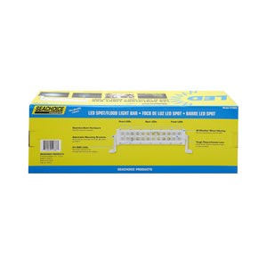 LED Spot/Flood Light Bar, White Housing 24 LEDs, 13.6in, 12/24V