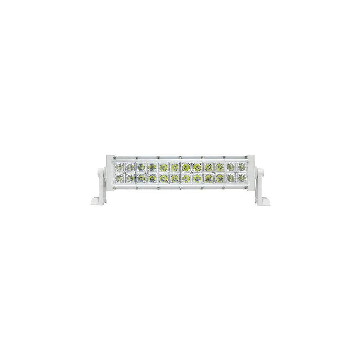 LED Spot/Flood Light Bar, White Housing 24 LEDs, 13.6in, 12/24V