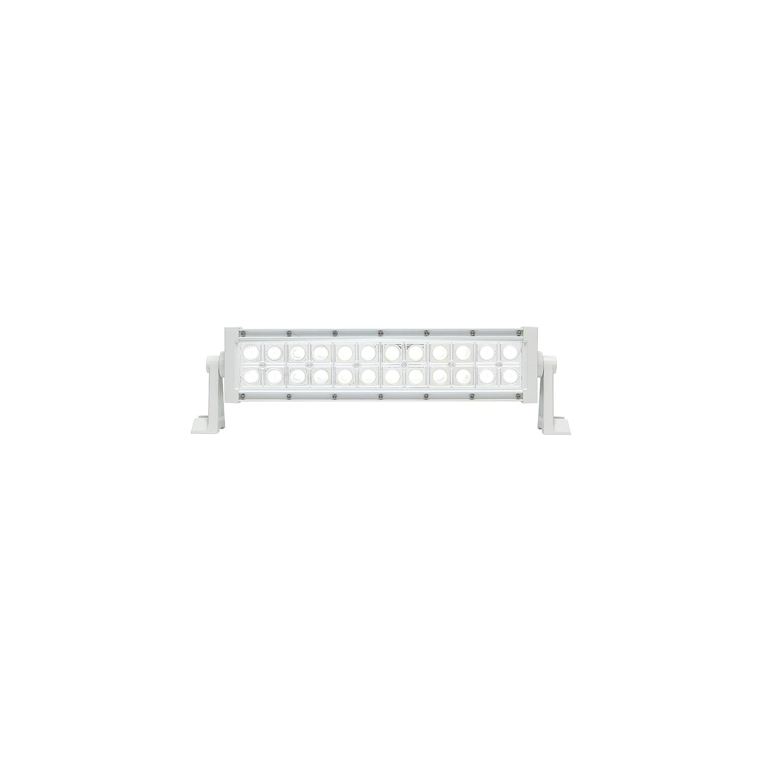 LED Spot/Flood Light Bar, White Housing 24 LEDs, 13.6in, 12/24V