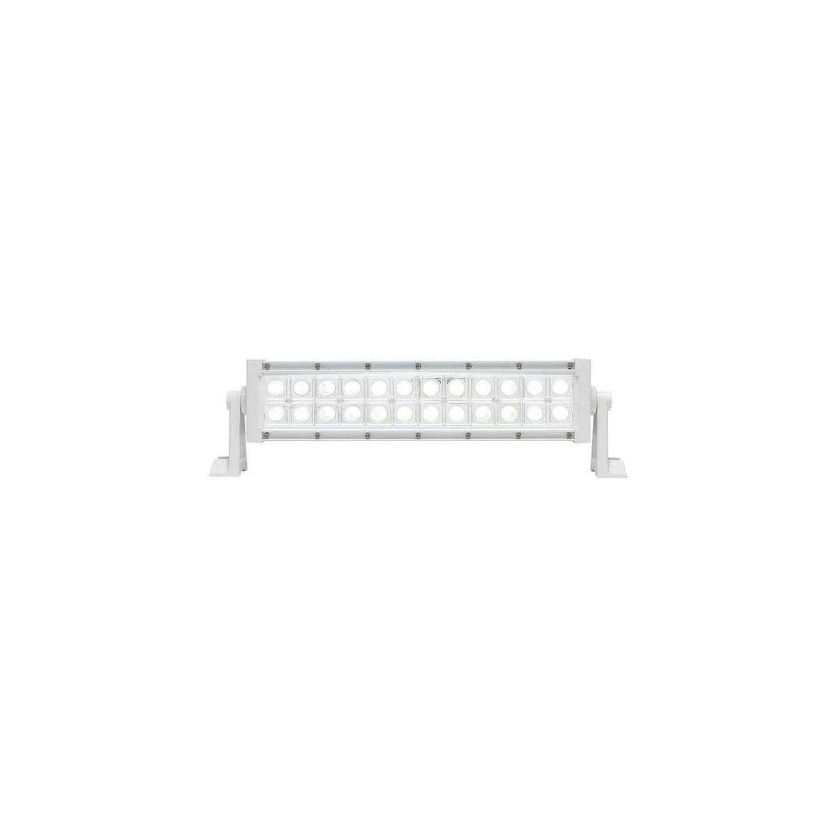 LED Spot/Flood Light Bar, White Housing 24 LEDs, 13.6in, 12/24V