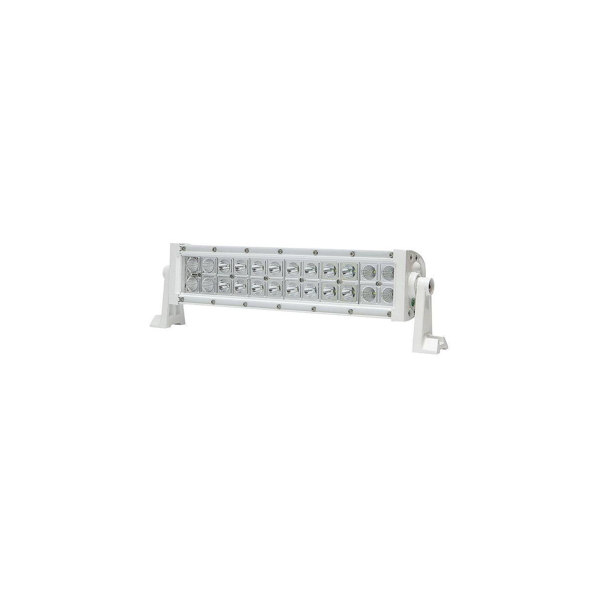 LED Spot/Flood Light Bar, White Housing 24 LEDs, 13.6in, 12/24V