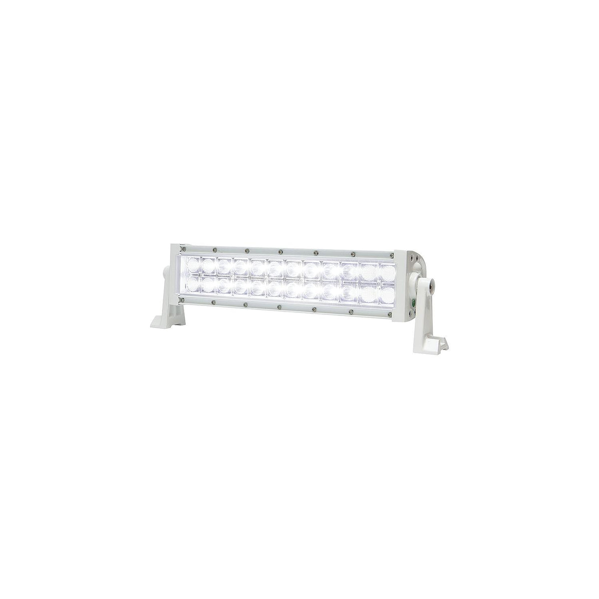 LED Spot/Flood Light Bar, White Housing 24 LEDs, 13.6in, 12/24V
