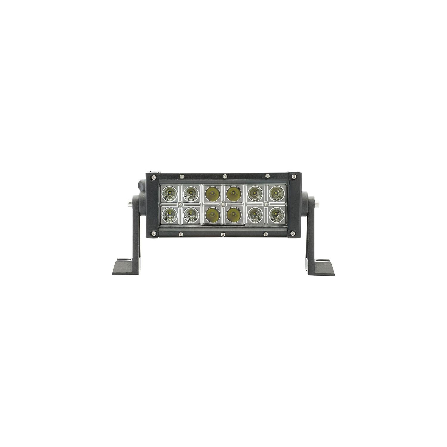 LED Spot/Flood Light Bar, Black Housing, 12 LEDs, 7.25in, 12/24V