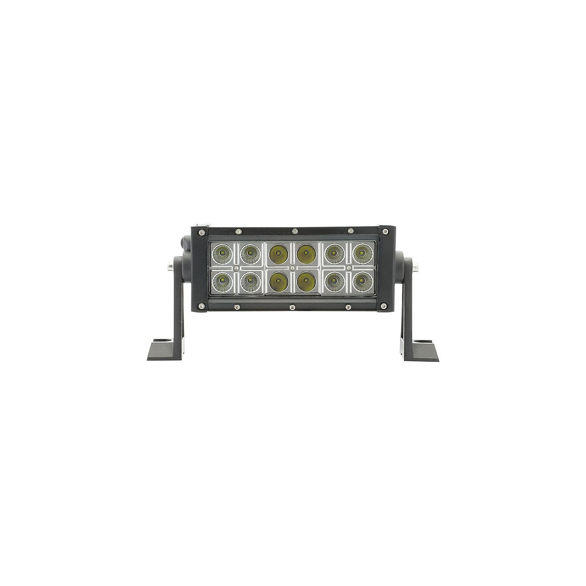 LED Spot/Flood Light Bar, Black Housing, 12 LEDs, 7.25in, 12/24V