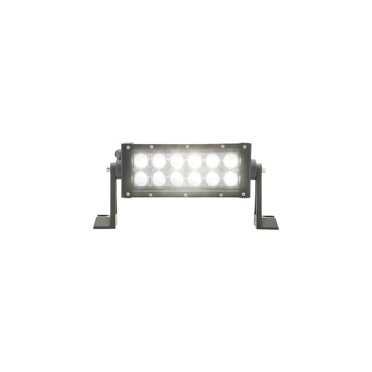 LED Spot/Flood Light Bar, Black Housing, 12 LEDs, 7.25in, 12/24V