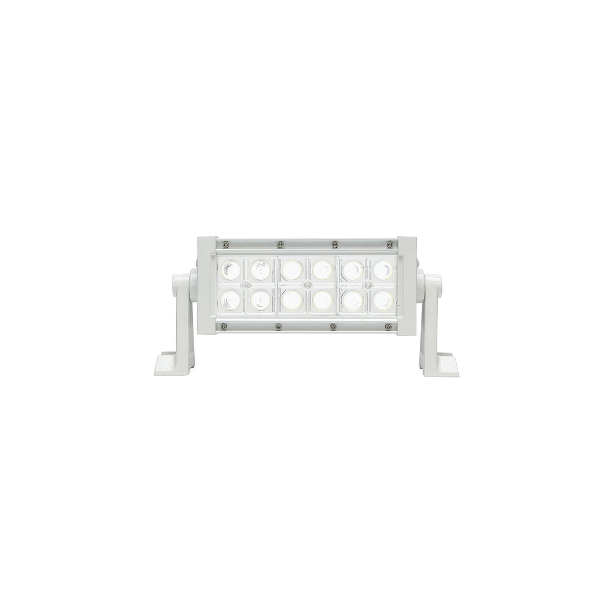 LED Spot/Flood Light Bar, White Housing, 12 LEDs, 7.25in, 12/24V