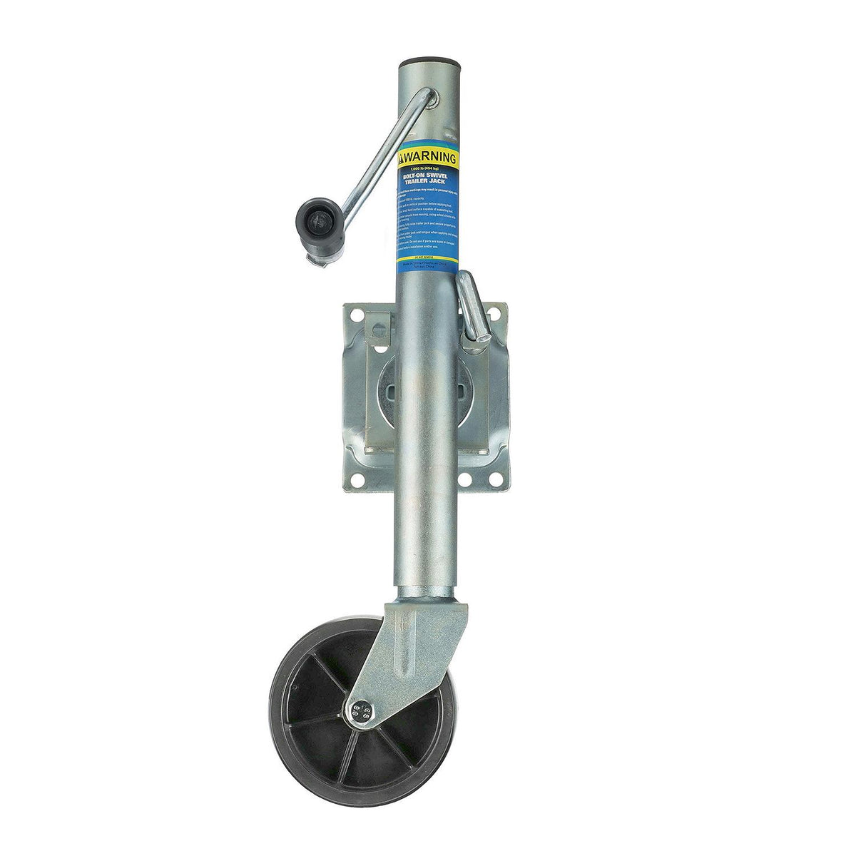 Foldup Boat Trailer Jack, 6in Wheel, 1,000 lbs Max Load