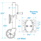 Foldup Boat Trailer Jack, 6in Wheel, 1,000 lbs Max Load