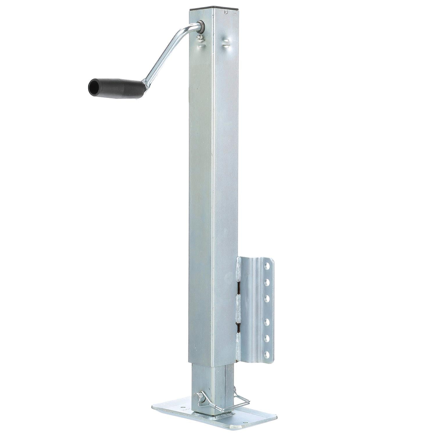 Heavy-Duty Drop Leg Trailer Jack, Foot Plate Base, 2,500 lbs Max Load