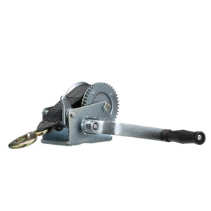 800 Lb. Manual Trailer Winch, 1-Speed, 16ft Strap w/ Snap Hook