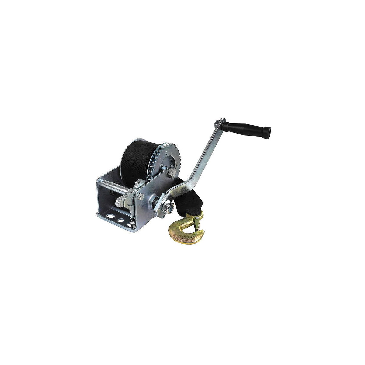 800 Lb. Manual Trailer Winch, 1-Speed, 16ft Strap w/ Snap Hook