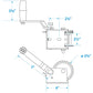 800 Lb. Manual Trailer Winch, 1-Speed, 16ft Strap w/ Snap Hook