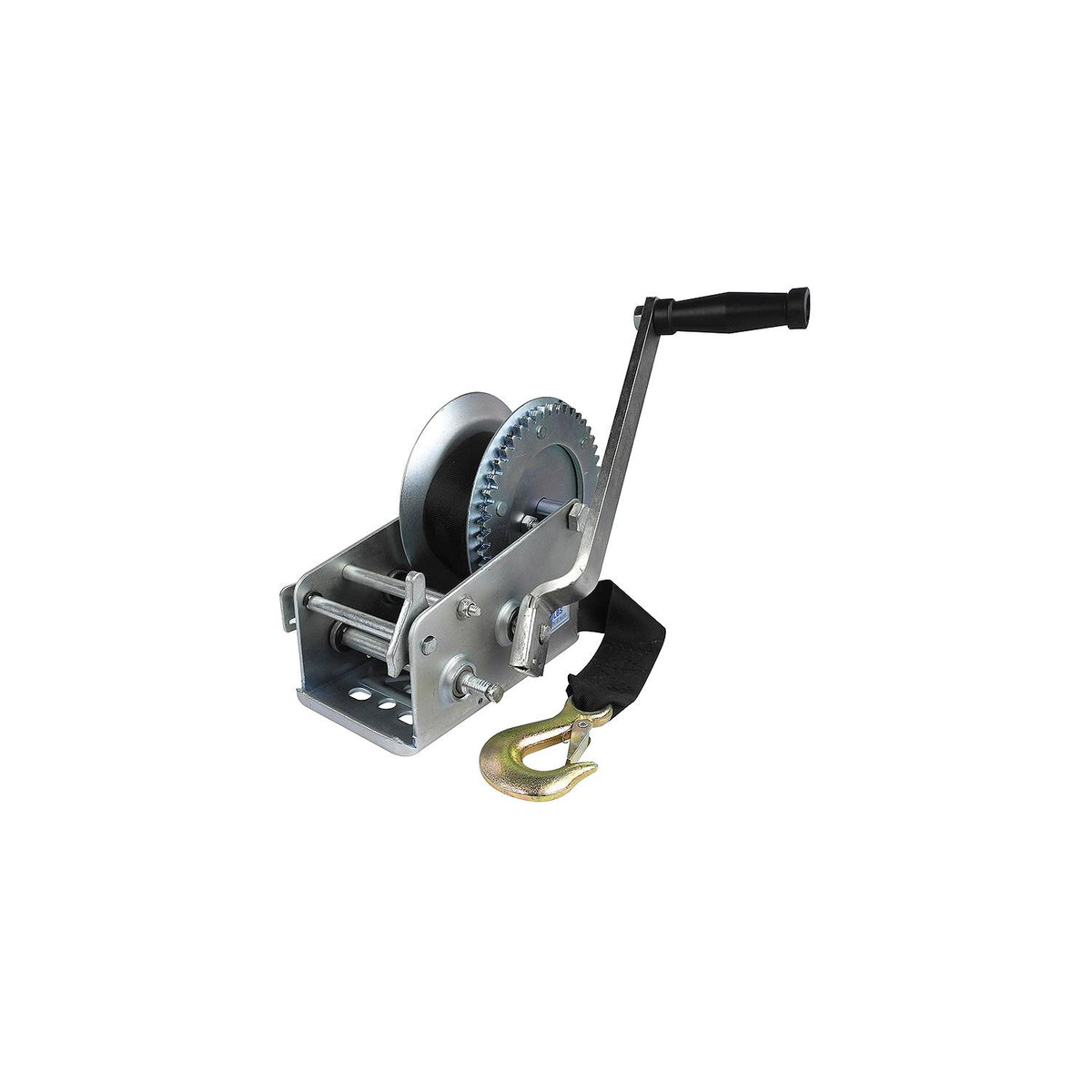 2,000 Lb. Manual Trailer Winch, 2-Speed, 25ft Strap w/ Snap Hook