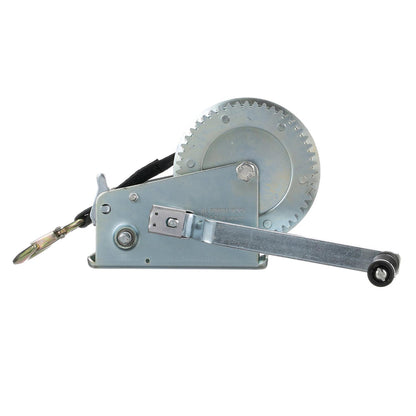 2,000 Lb. Manual Trailer Winch, 2-Speed, 25ft Strap w/ Snap Hook