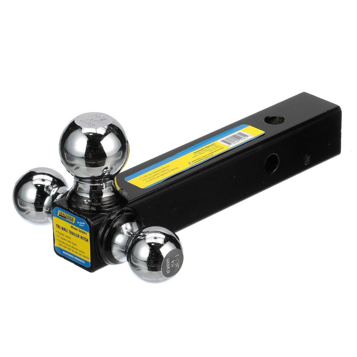 Tri-Ball Trailer Hitch Fits 1-7/8in, 2in & 2-5/16in Balls, 2in Shank