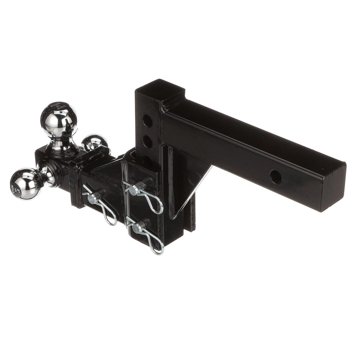 Tri-Ball Adjustable Trailer Hitch Fits 1-7/8in, 2in & 2-5/16in Balls, 2in Shank