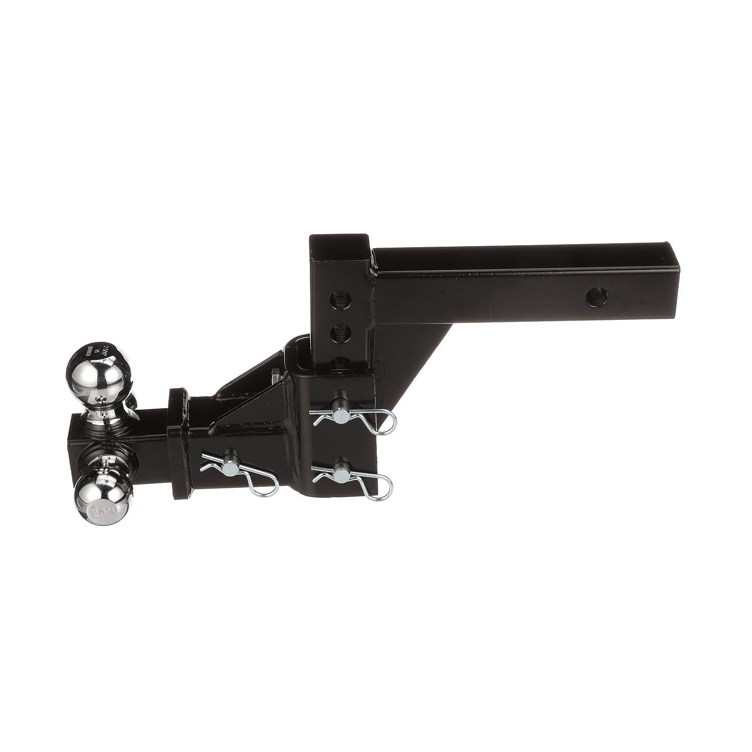 Tri-Ball Adjustable Trailer Hitch Fits 1-7/8in, 2in & 2-5/16in Balls, 2in Shank