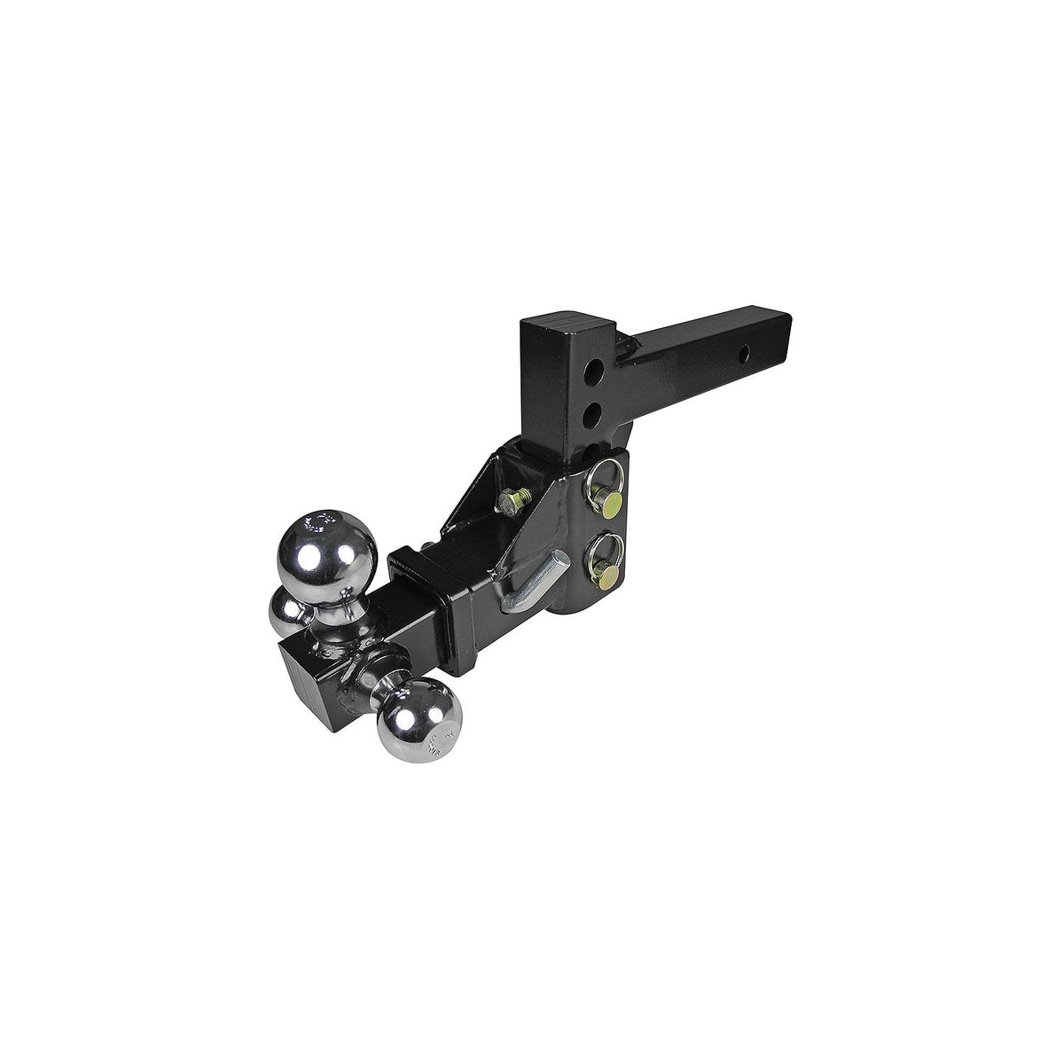 Tri-Ball Adjustable Trailer Hitch Fits 1-7/8in, 2in & 2-5/16in Balls, 2in Shank