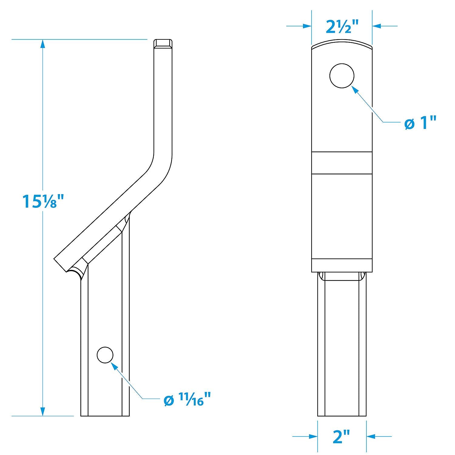 Trailer Ball Mount, 2in Hi-Low