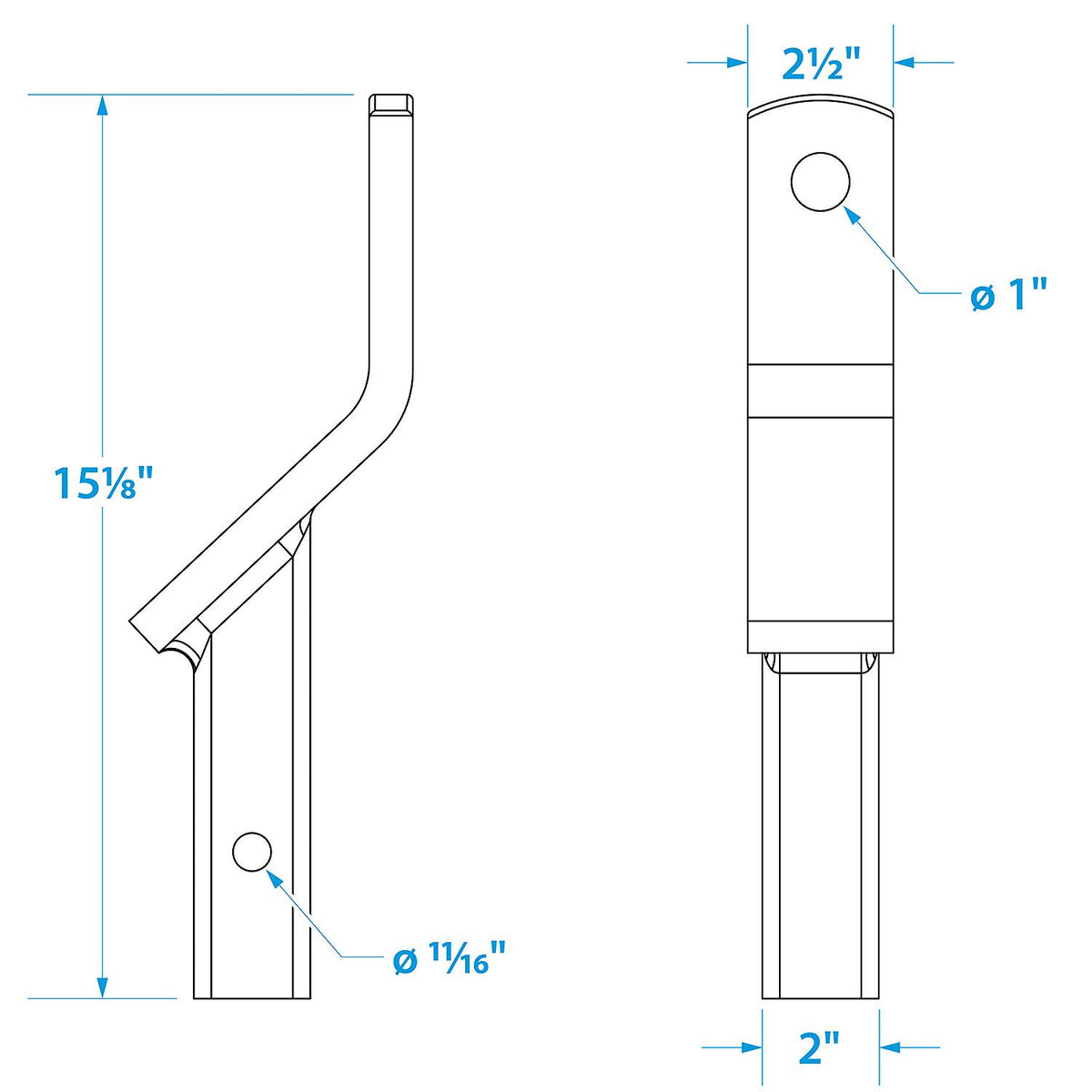 Trailer Ball Mount, 2in Hi-Low
