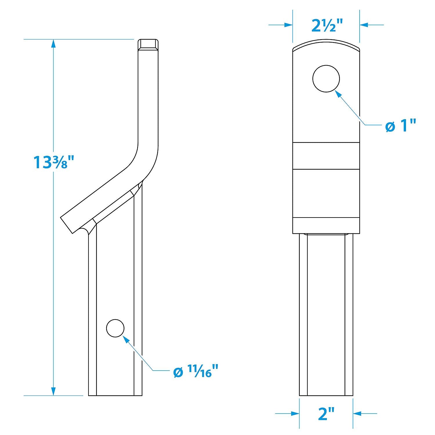 Trailer Ball Mount, 2in Straight