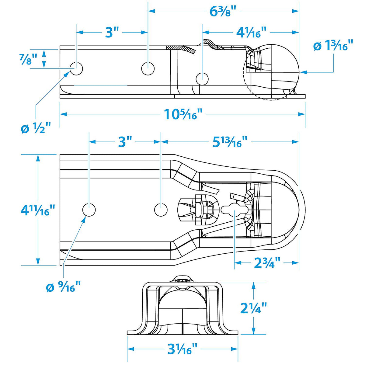 Trailer Coupler, 3in