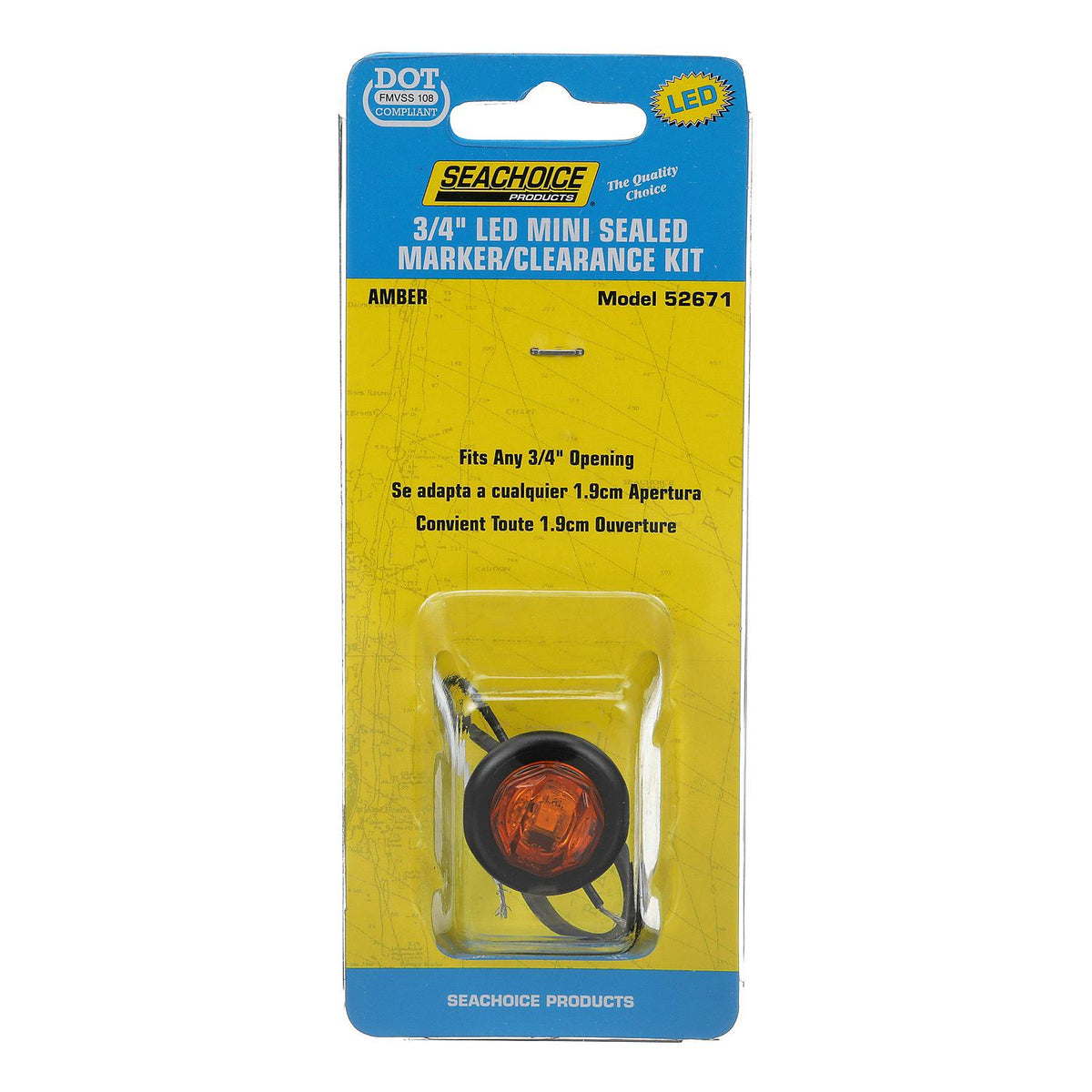 LED 3/4in Mini Sealed Marker/Clearance Kit, Amber
