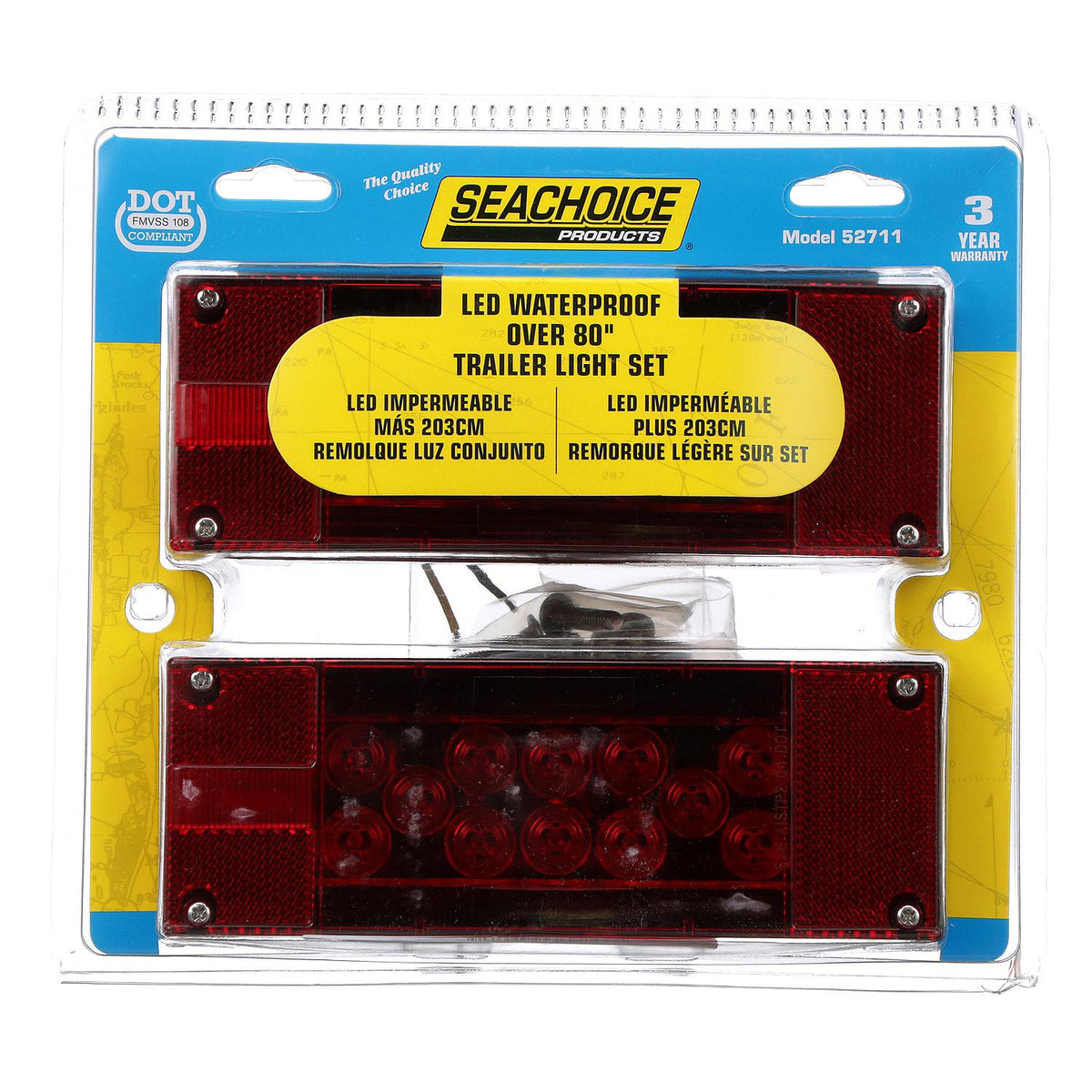 LED Waterproof Over 80in Trailer Light Kit