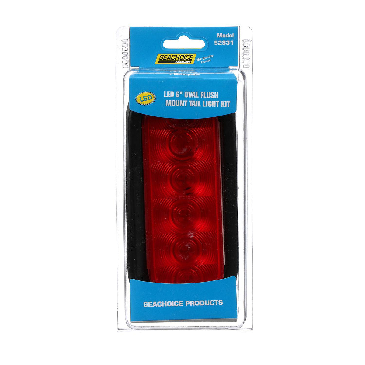 LED 6in Oval Sealed Tail Light Kit For Flush Mount