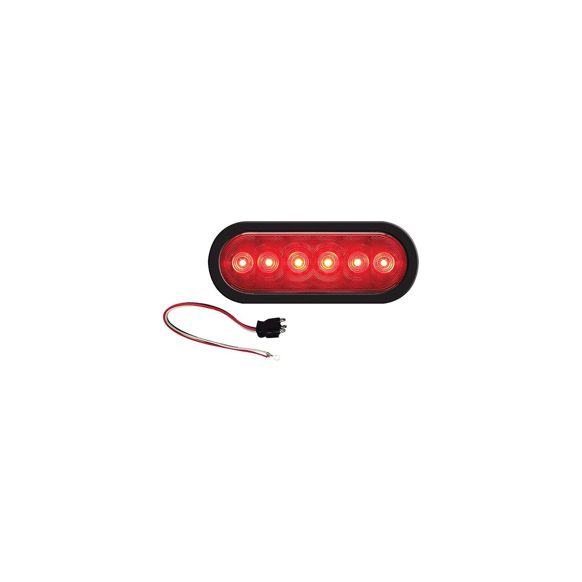 LED 6in Oval Sealed Tail Light Kit For Flush Mount