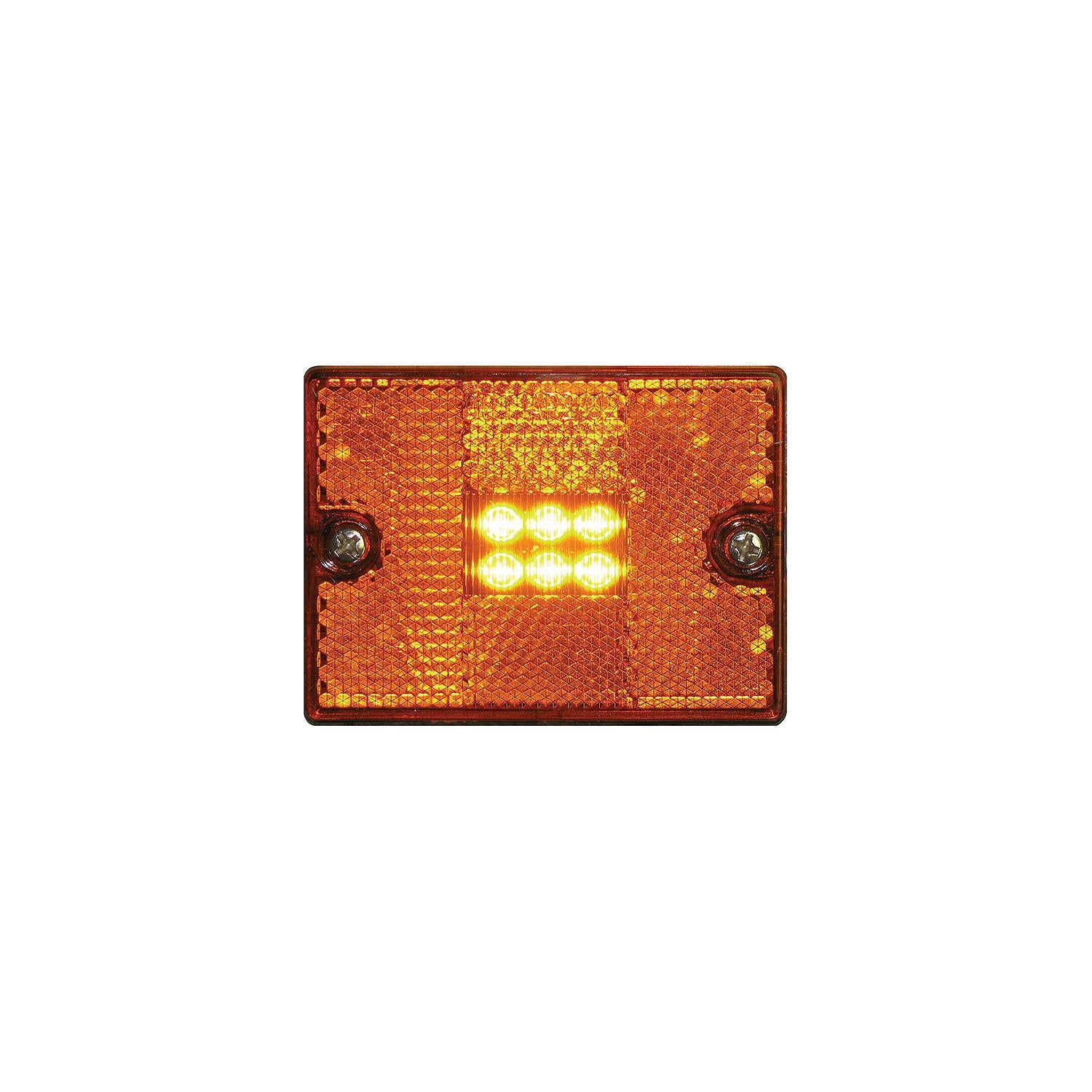 LED Square Stud-Mount Clearance/Marker Light, Amber
