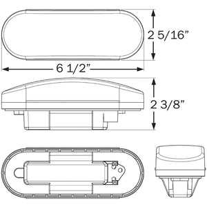 3-Function Sealed Oval Flush-Mount Tail Light