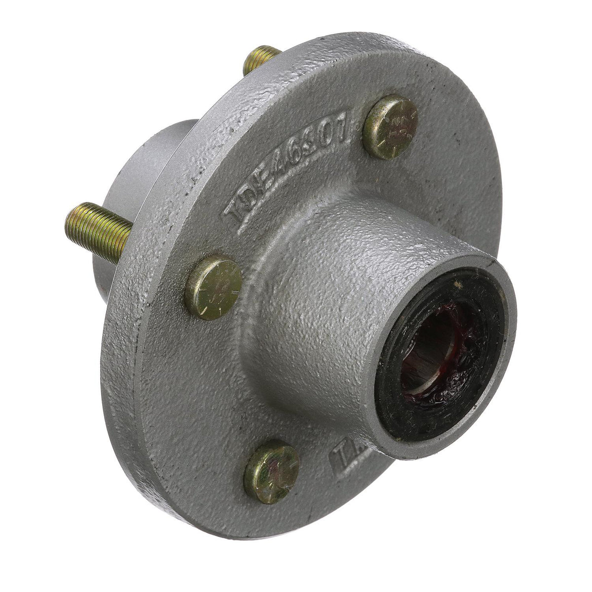 Galvanized Trailer Wheel Hub, 1in x 4 Lug