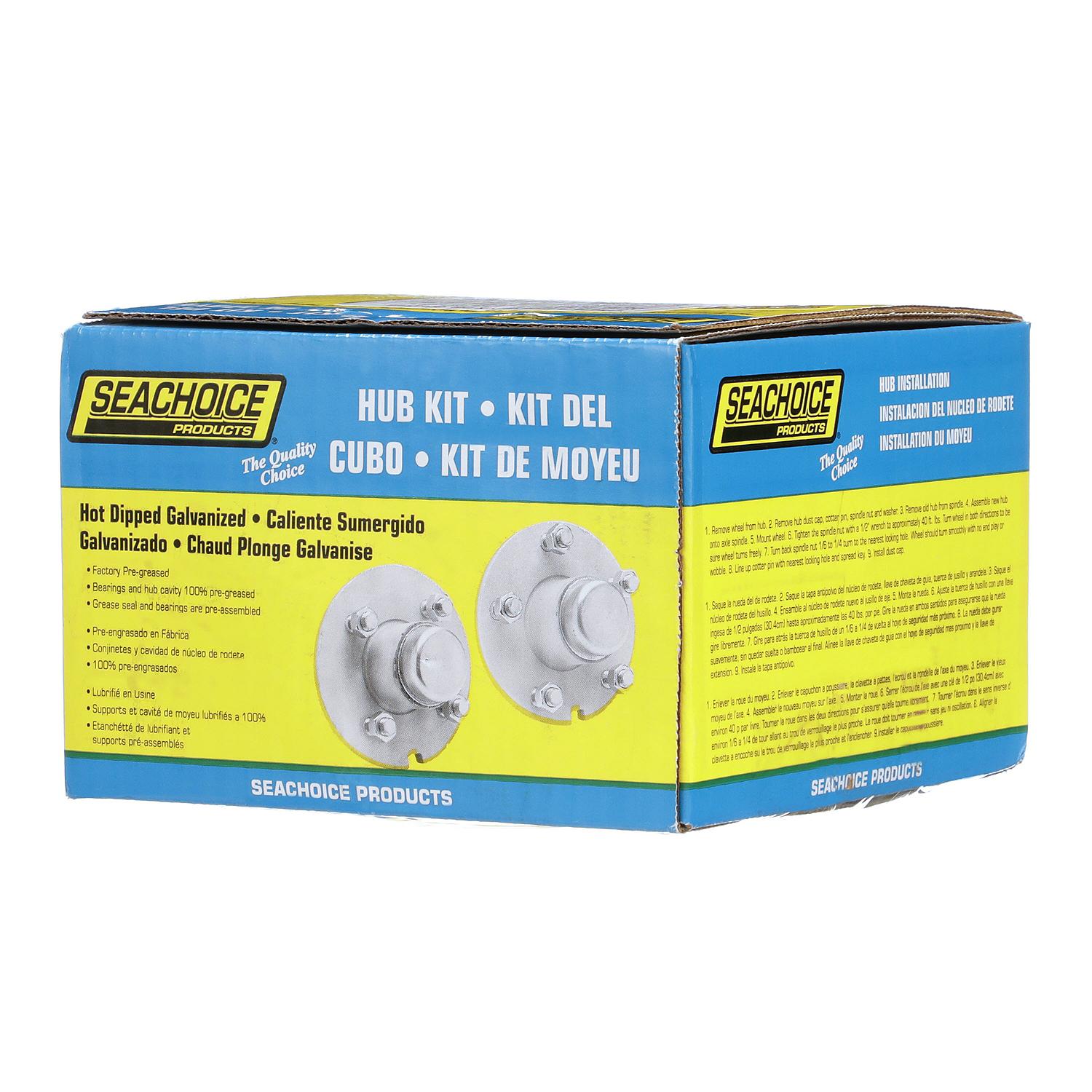 Galvanized Trailer Wheel Hub, 1in x 4 Lug