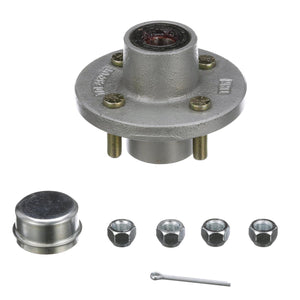 Galvanized Trailer Wheel Hub, 1in x 4 Lug