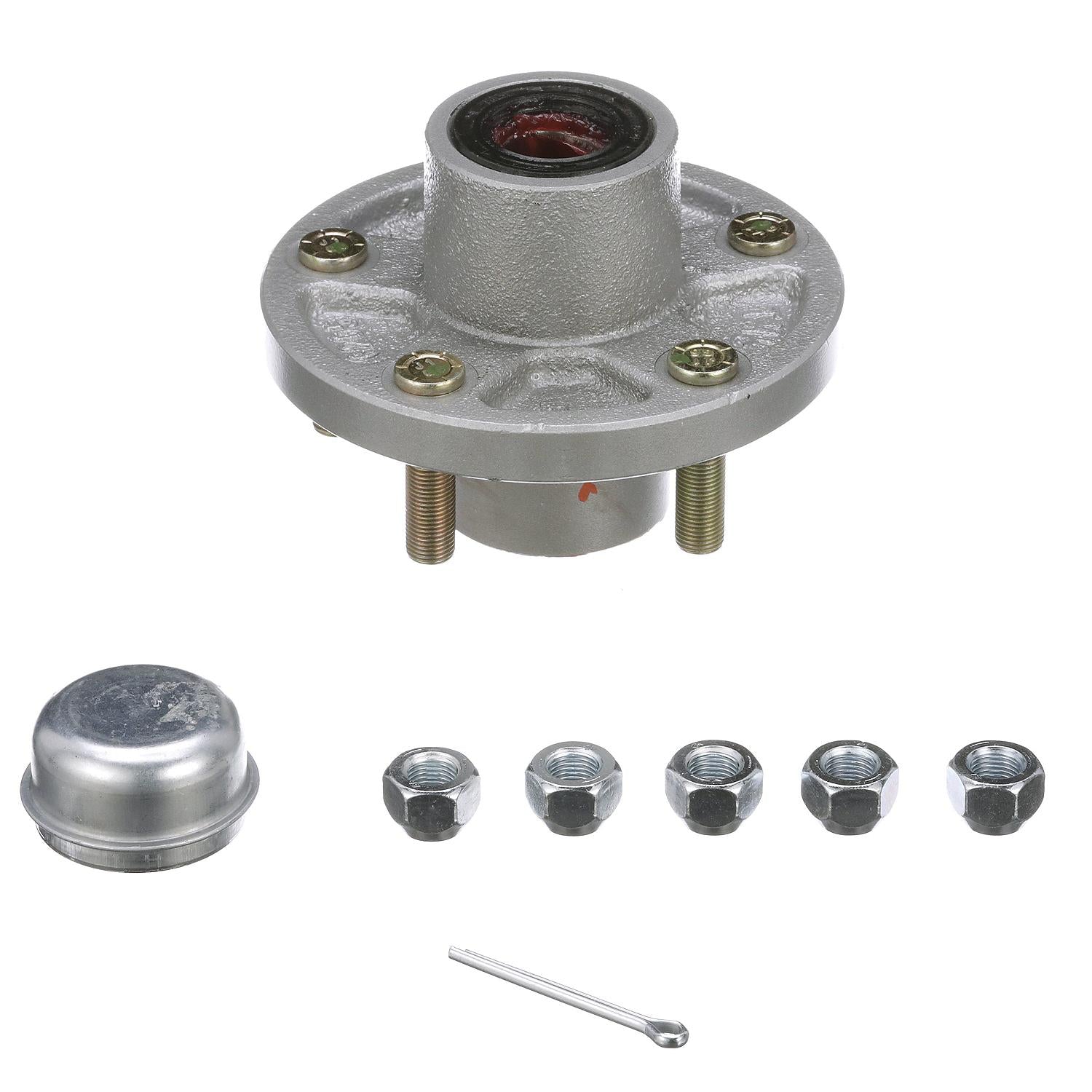 Galvanized Trailer Wheel Hub, 1in x 5 Lug UHI