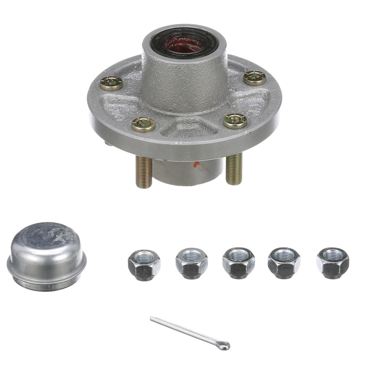 Galvanized Trailer Wheel Hub, 1in x 5 Lug UHI