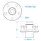 Galvanized Trailer Wheel Hub, 1-1/16in x 5 Lug UHI