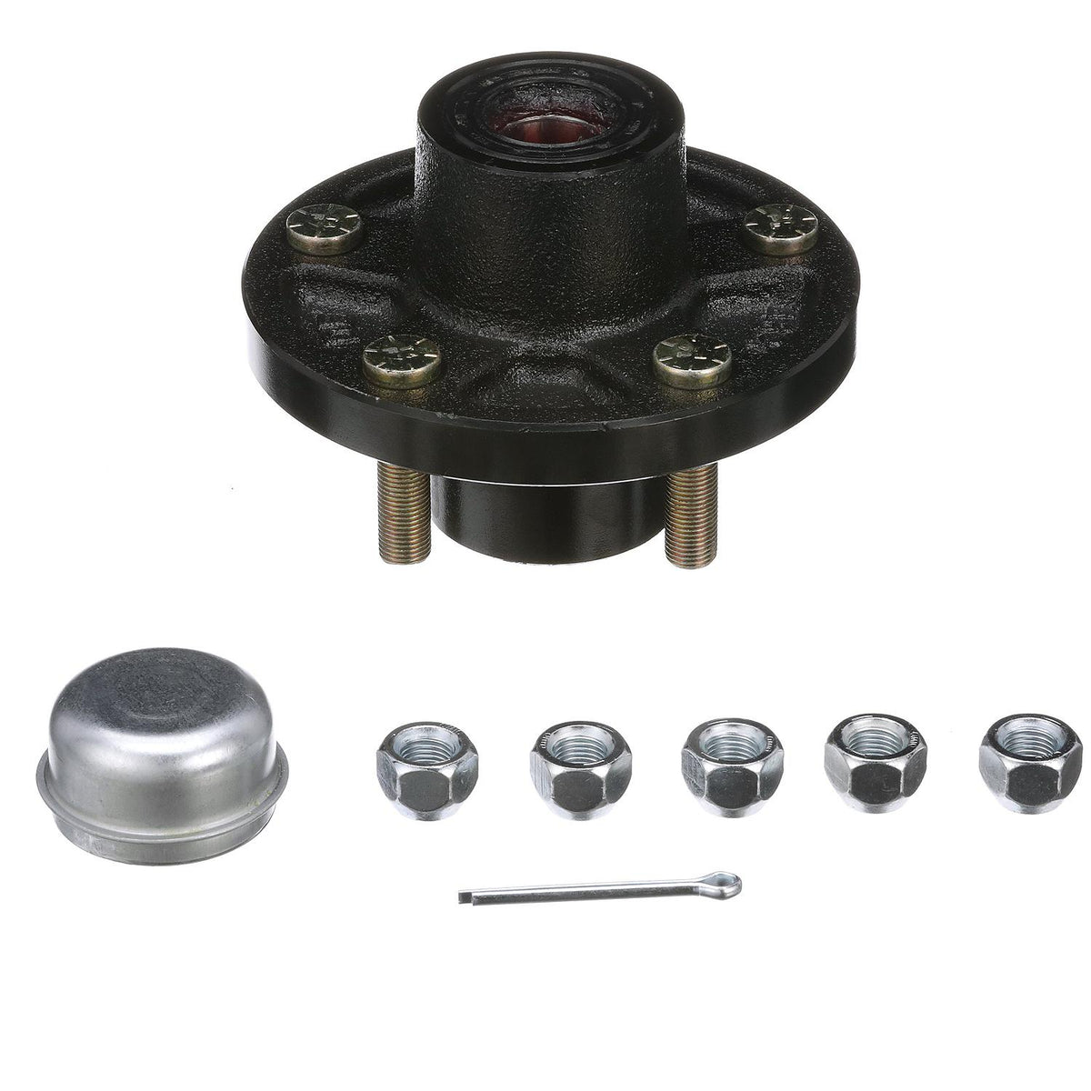 Painted Trailer Wheel Hub, 1in x 5 Lug UHI