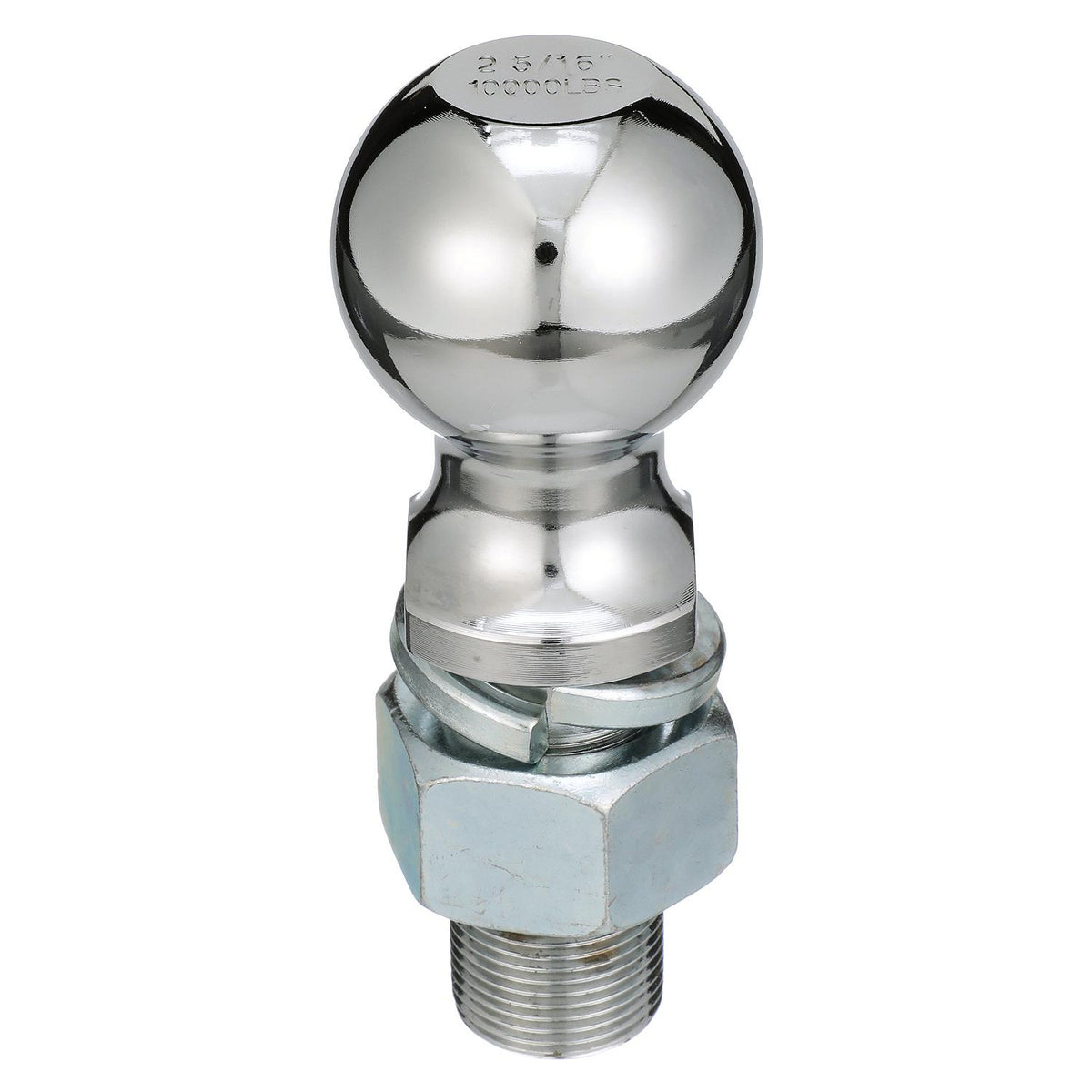 Chrome Plated Steel Trailer Coupler Ball, 2-5/16in x 1-1/4in x 2-3/4in